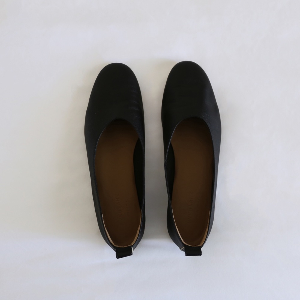 Everlane The Day Glove Flats in Black Leather Size 10.5 - Picture 2 of 8